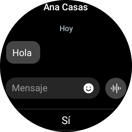 Pulsa el icono de grabar un mensaje y sigue las indicaciones de la pantalla para grabar y enviar la respuesta deseada. Pulsa el icono de grabar un mensaje y sigue las indicaciones de la pantalla para grabar y enviar la respuesta deseada.