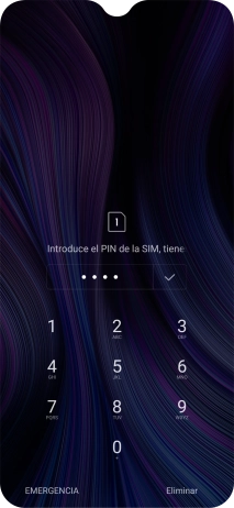 Si lo solicita el teléfono, introduce el código PIN y pulsa el icono de aceptar.