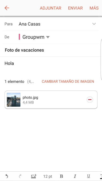Pulsa ENVIAR cuando hayas terminado de escribir el correo electrónico. Pulsa ENVIAR cuando hayas terminado de escribir el correo electrónico.