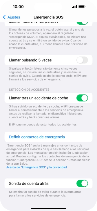 Pulsa el indicador junto a Pulsa el indicador junto a