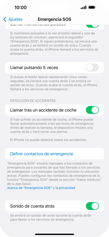 Pulsa el indicador junto a Pulsa el indicador junto a