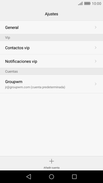Pulsa la cuenta de correo electrónico deseada. Pulsa la cuenta de correo electrónico deseada.