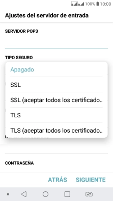 Pulsa Apagado para desactivar la función. Pulsa Apagado para desactivar la función.