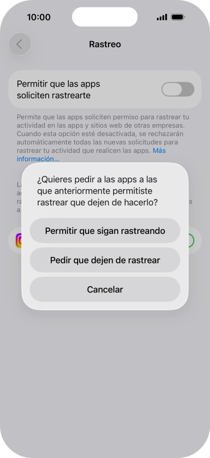 Si desactivas la función, pulsa el ajuste deseado. Si desactivas la función, pulsa el ajuste deseado.