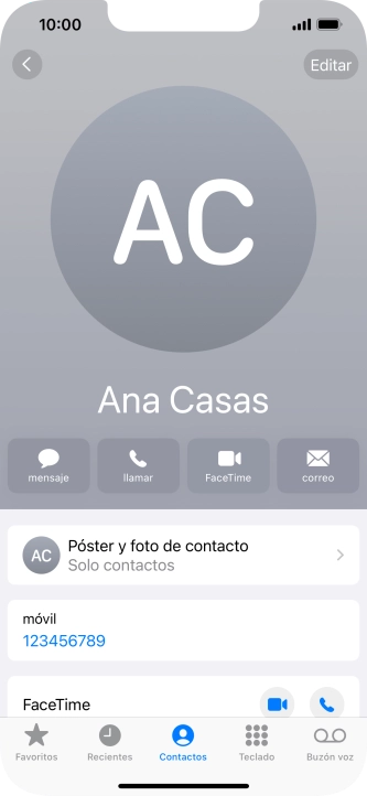 Pulsa Póster y foto de contacto.