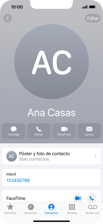 Pulsa Póster y foto de contacto.