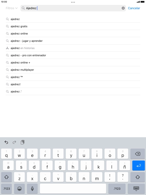 Introduce el nombre del tema o de la app y pulsa la tecla intro. Introduce el nombre del tema o de la app y pulsa la tecla intro.