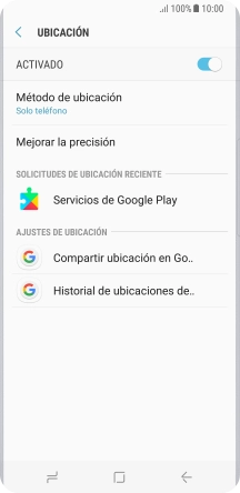 Pulsa Método de ubicación. Pulsa Método de ubicación.