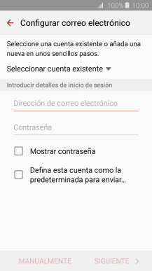Pulsa Dirección de correo electrónico e introduce tu dirección de correo electrónico. Pulsa Dirección de correo electrónico e introduce tu dirección de correo electrónico.