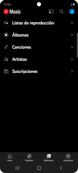 Pulsa una categoría y desplázate al archivo de música deseado. Pulsa una categoría y desplázate al archivo de música deseado.
