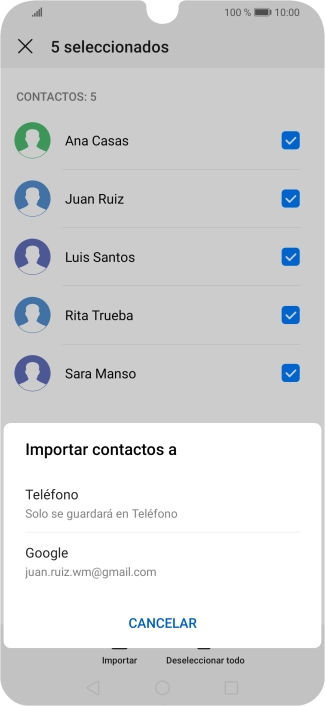 Pulsa Teléfono.