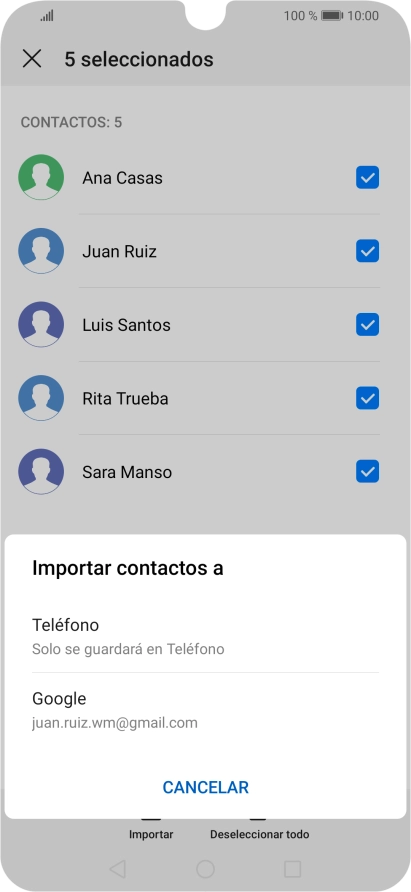 Pulsa Teléfono.