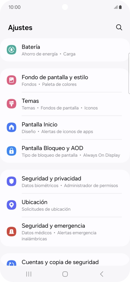 Pulsa Seguridad y privacidad.