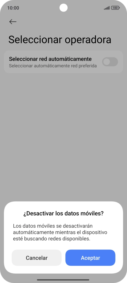 Pulsa Aceptar y espera mientras el teléfono está buscando redes. Pulsa Aceptar y espera mientras el teléfono está buscando redes.