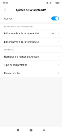 Pulsa Redes móviles.