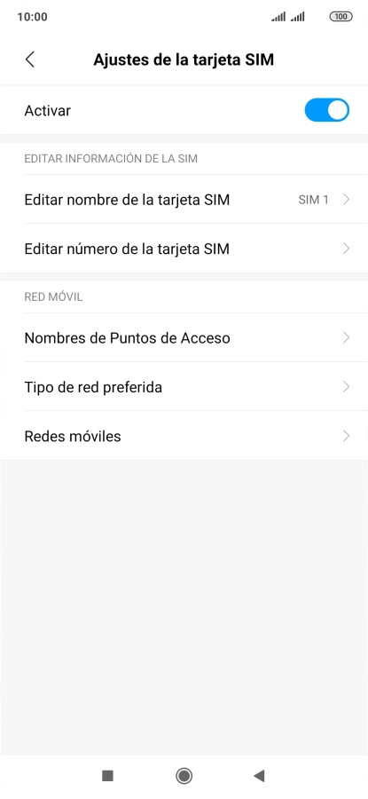 Pulsa Redes móviles.