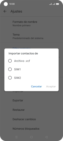 Pulsa la tarjeta SIM deseada. Pulsa la tarjeta SIM deseada.
