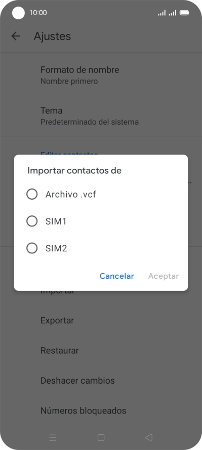 Pulsa la tarjeta SIM deseada. Pulsa la tarjeta SIM deseada.