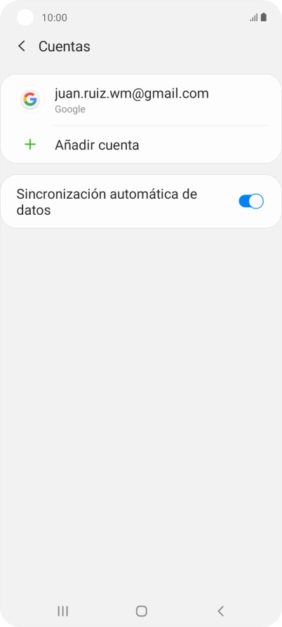 Pulsa Añadir cuenta.