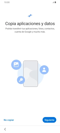 Puedes transferir el contenido de otro teléfono cuando activas tu teléfono por primera vez y cuando lo has restablecido. Cuando aparezca en la pantalla del teléfono esta imagen, ya está listo para la transmisión del contenido del otro teléfono. Puedes transferir el contenido de otro teléfono cuando activas tu teléfono por primera vez y cuando lo has restablecido. Cuando aparezca en la pantalla del teléfono esta imagen, ya está listo para la transmisión del contenido del otro teléfono.