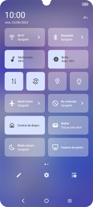 Pulsa el icono de ajustes. Pulsa el icono de ajustes.