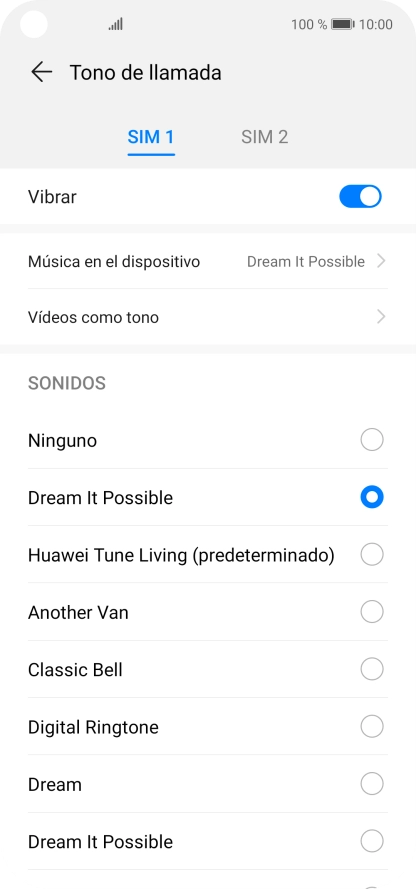 Pulsa Música en el dispositivo.
