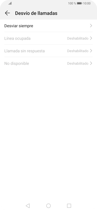 Pulsa el tipo de desvío deseado. Pulsa el tipo de desvío deseado.
