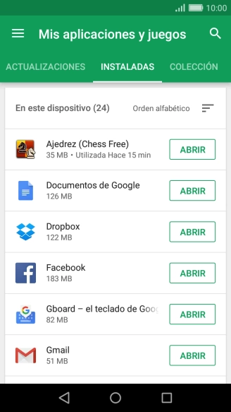 Pulsa la app deseada. Pulsa la app deseada.
