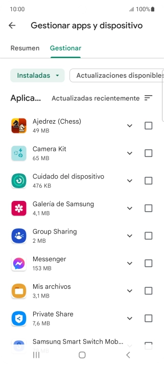 Pulsa la app deseada. Pulsa la app deseada.