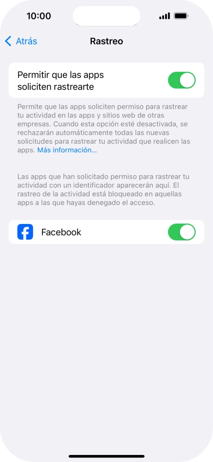 Pulsa el indicador junto a 