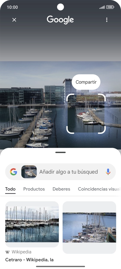 Sigue las indicaciones de la pantalla para utilizar los resultados de búsqueda. Sigue las indicaciones de la pantalla para utilizar los resultados de búsqueda.