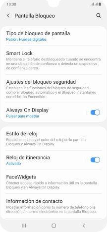 Pulsa Tipo de bloqueo de pantalla e introduce el código de seguridad actual. Pulsa Tipo de bloqueo de pantalla e introduce el código de seguridad actual.