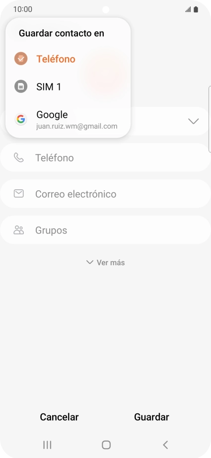 Pulsa Teléfono.