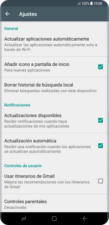 Pulsa Actualizar aplicaciones automáticamente. Pulsa Actualizar aplicaciones automáticamente.