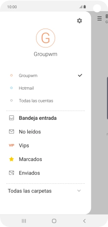 Pulsa la cuenta de correo electrónico deseada.