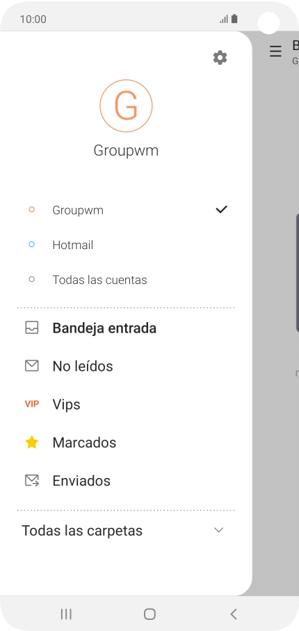Pulsa la cuenta de correo electrónico deseada.