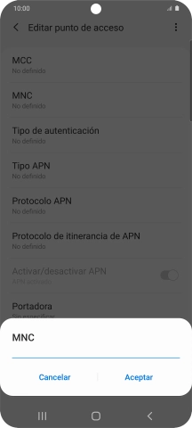 Introduce 01 y pulsa Aceptar. Introduce 01 y pulsa Aceptar.