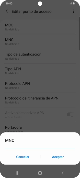 Introduce 01 y pulsa Aceptar. Introduce 01 y pulsa Aceptar.