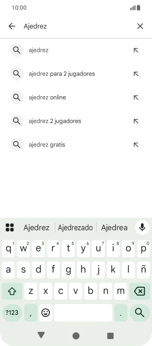 Introduce el nombre del tema o de la app y pulsa el icono de búsqueda. Introduce el nombre del tema o de la app y pulsa el icono de búsqueda.