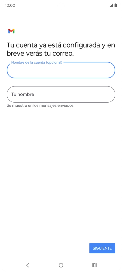 Pulsa Tu nombre e introduce el nombre del remitente. Pulsa Tu nombre e introduce el nombre del remitente.