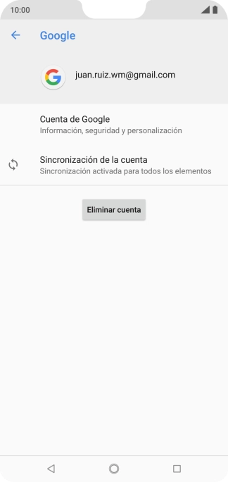 Pulsa Sincronización de la cuenta. Pulsa Sincronización de la cuenta.