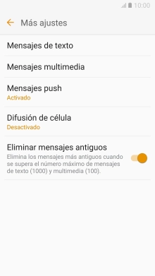 Pulsa Mensajes de texto. Pulsa Mensajes de texto.