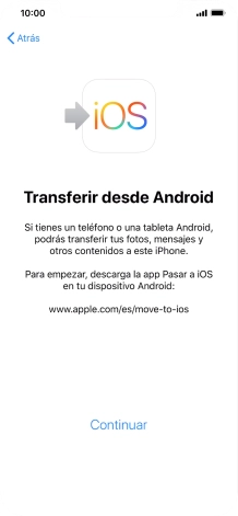 Para transferir contenido a tu teléfono, tienes que haber instalado la app 