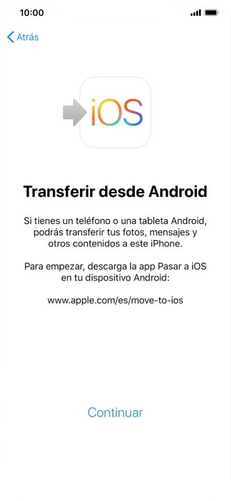 Para transferir contenido a tu teléfono, tienes que haber instalado la app 
