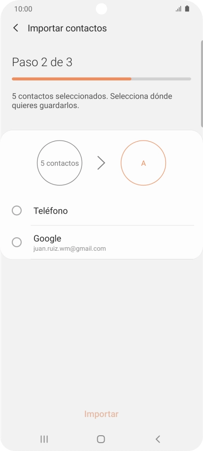 Pulsa Teléfono.