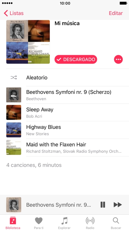 Pulsa el título de la canción. Pulsa el título de la canción.