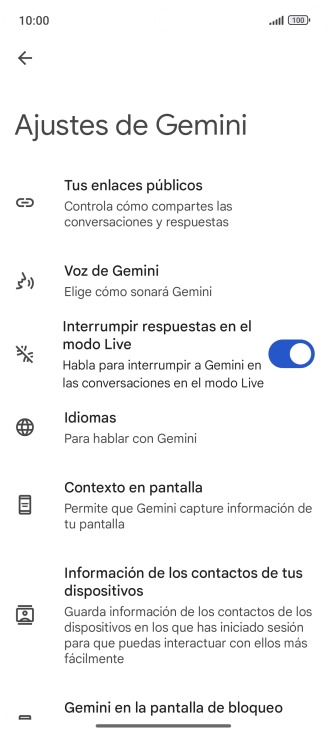 Sigue las indicaciones de la pantalla para seleccionar los ajustes deseados. Sigue las indicaciones de la pantalla para seleccionar los ajustes deseados.