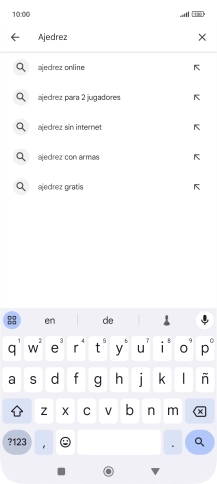 Introduce el nombre del tema o de la app y pulsa el icono de búsqueda. Introduce el nombre del tema o de la app y pulsa el icono de búsqueda.
