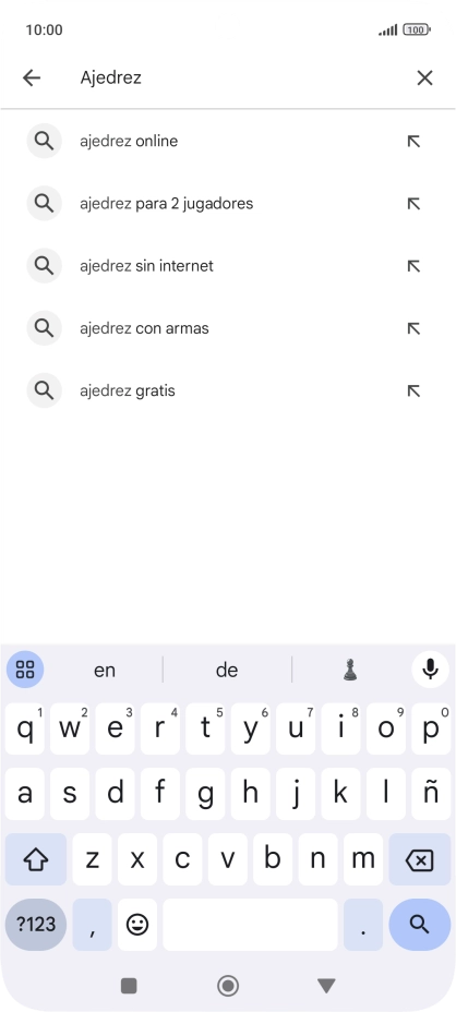 Introduce el nombre del tema o de la app y pulsa el icono de búsqueda. Introduce el nombre del tema o de la app y pulsa el icono de búsqueda.