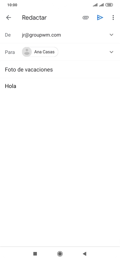 Pulsa el icono de anexos. Pulsa el icono de anexos.